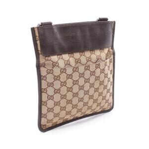 Gucci Bag Canvas Tan Shoulder Brown GG Beige Leather